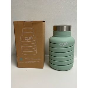 Que Collapsible Sillicone Bottle + Stainless Steel Cap